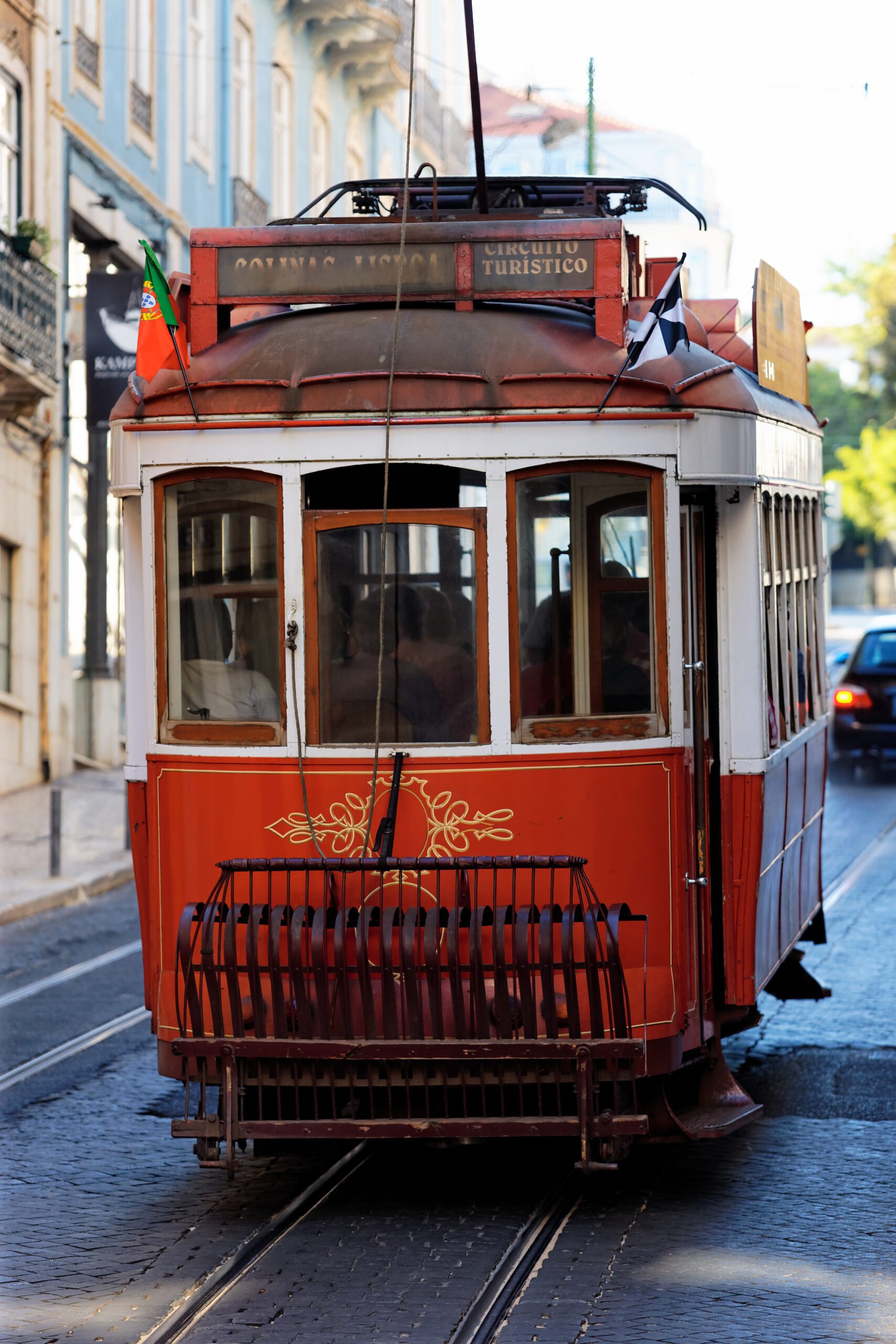 Typical red Tram